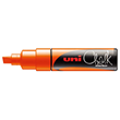 Uni Wet Erase Liquid Chalk Marker 8.0mm Chisel Tip Fluoro Orange PWE8K